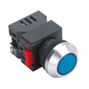 MCI - MBP22-VD/B/24V/P: voyant IP65 à LED bleue 24V pour découpe Ø 22,5 mm