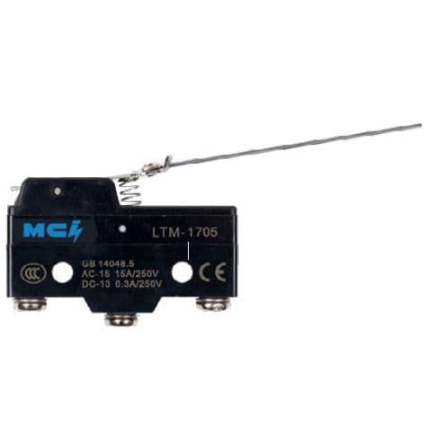 MCI - MTM-1705: microrupteur industriel à levier à galet 15A 1NO/NC