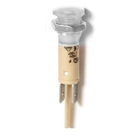 MCI - S04 LED 24V BLANC: voyant à LED pour découpe Ø10mm, sortie languettes 6,35 mm