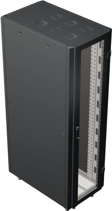 Efirack Efilan - Baie Serveur 800x1000 42U 4 montants 19" avec porte av. simple ajourée, arr. dou
