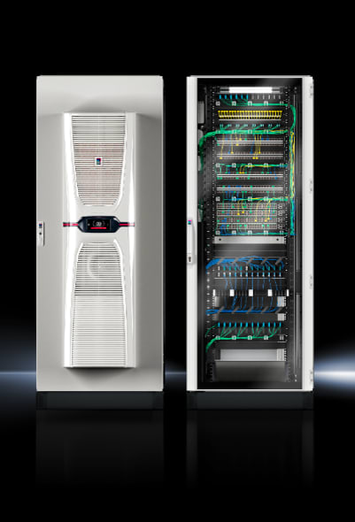 Efirack Efilan - Baie Climatisée  42U 800x1000 avec climatisation de toit 1600W blue e+