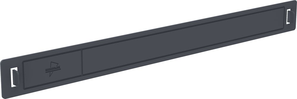 Efirack Efilan - Face avant ABS Pleine 1U-19'' à fixation rapide Noir - lot de 16