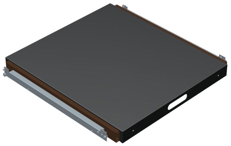 Efirack Efilan - Tablette coul. 1U 19''-E412 Sortie 450 P=480mm