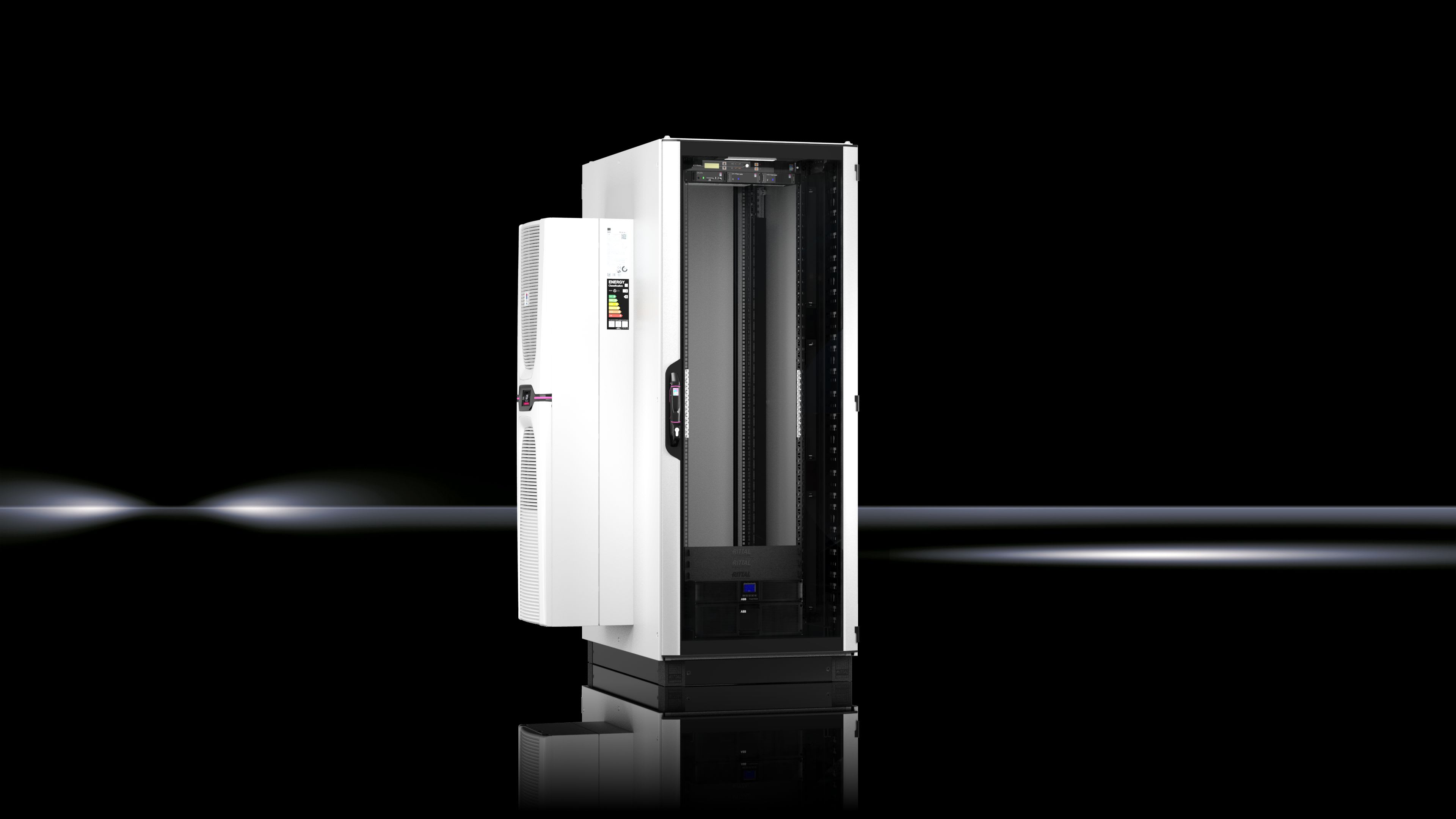 Efirack Efilan - Baie Climatisée 42U 800x1000 avec climatisation latérale  Blue e+ 5,5KW