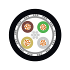 Lapp - Câble de transmission de données blindé avec code couleur selon DIN 47100, noir/