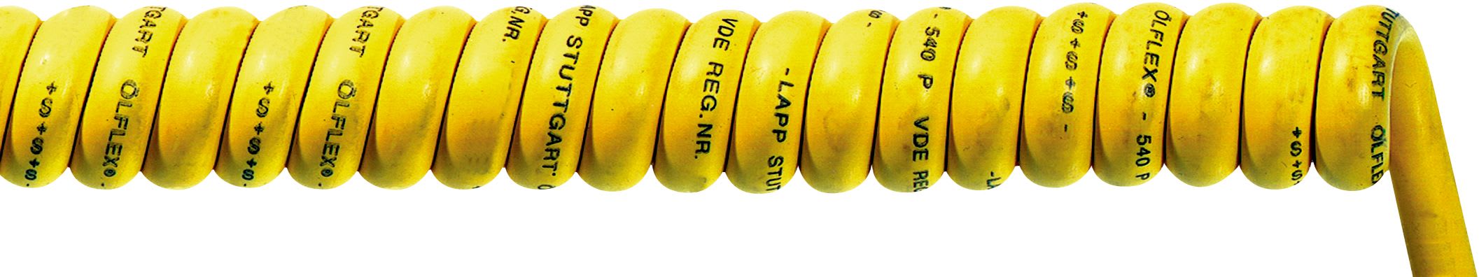 Lapp - Câble spiralé PUR robuste, sans halogène, avec une force de rappel élevée