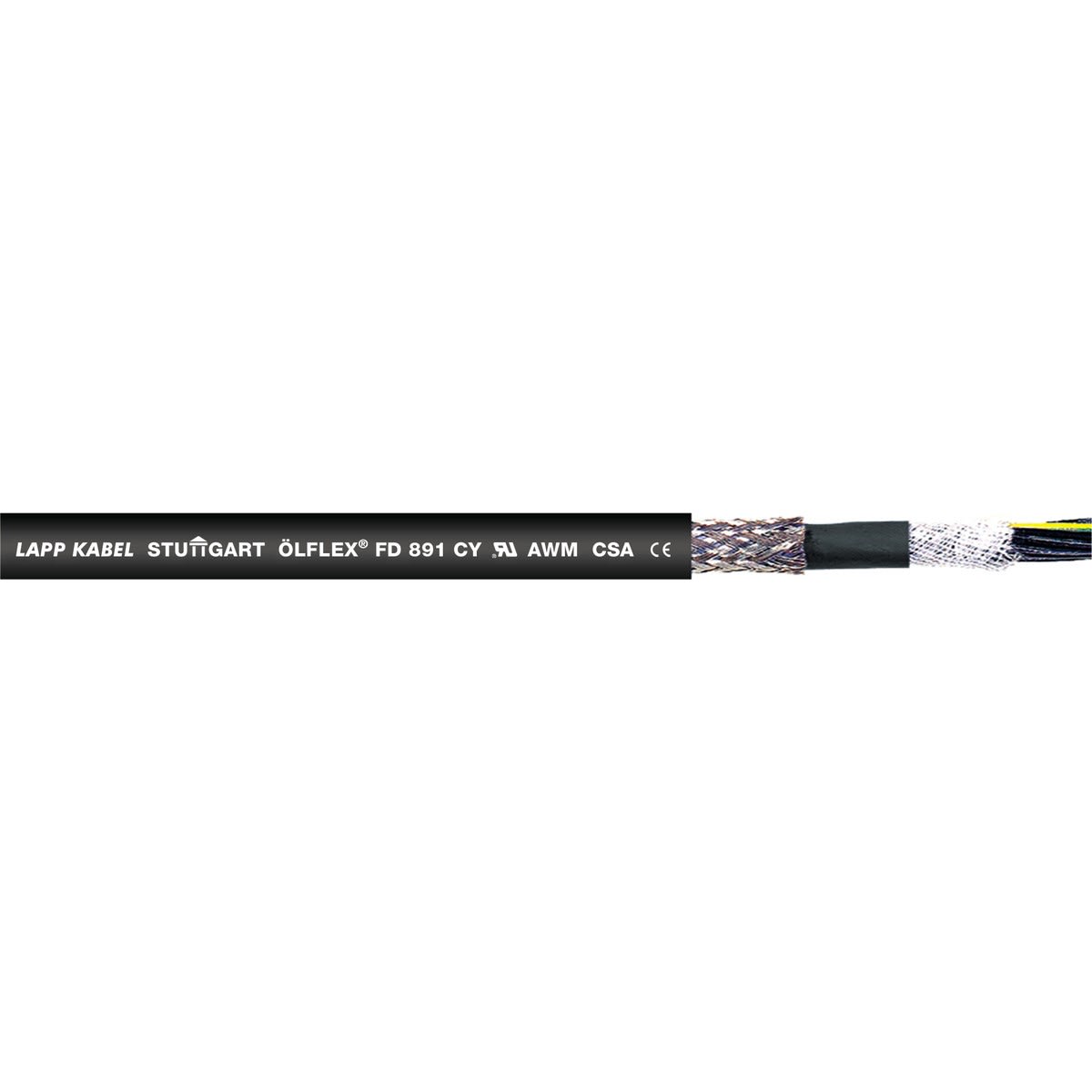 Lapp - Câble de contrôle/commande blindé flexible avec isolation des conducteurs, gaine