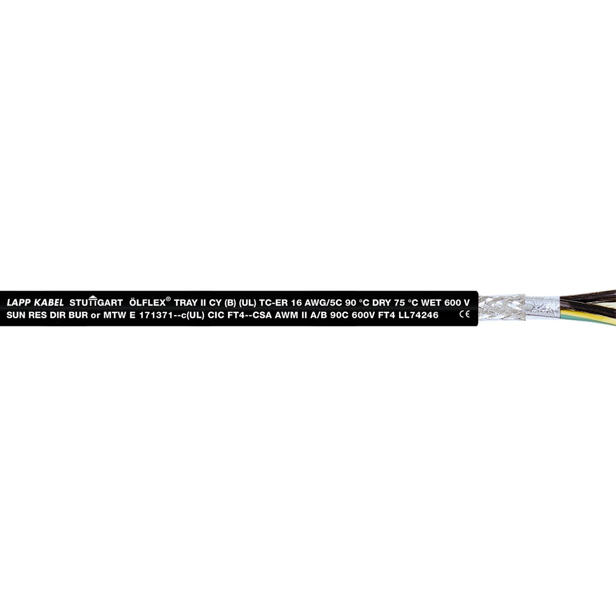 Lapp - Câble de commande ÖLFLEX® 0,6/1 kV, UL TC-ER 600V AWM WET OIL/ SUN RES TRAY, bli