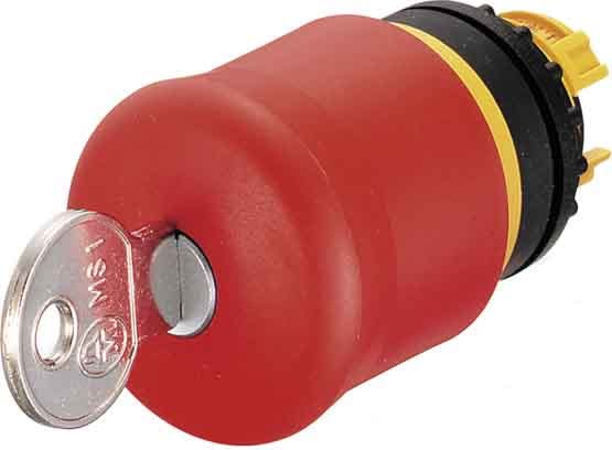 Eaton Industries France SAS - Bouton d'arrêt d'urgence, D=38mm, déverrouillé par clé, serrure MS