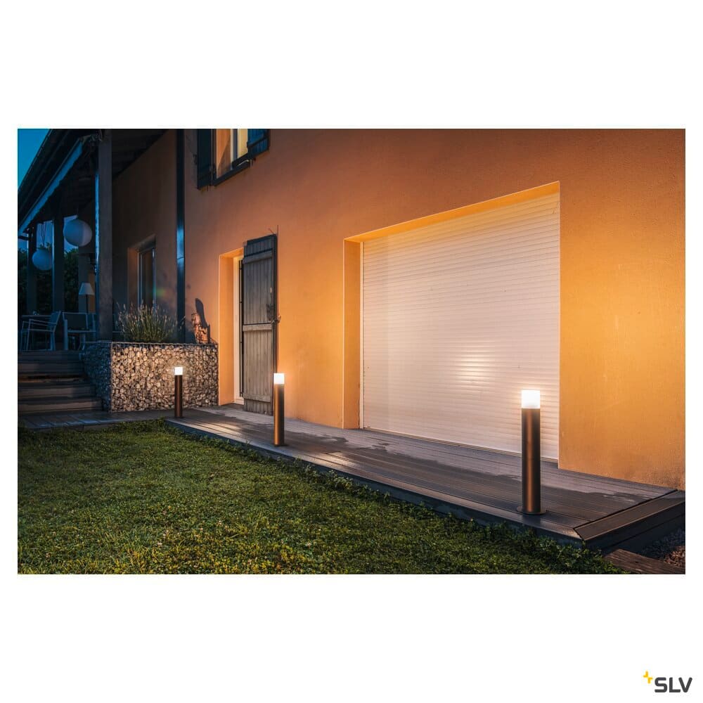 GRAFIT 90, borne exterieure, rond, anthracite, E27, 11W max, IP44 SLV