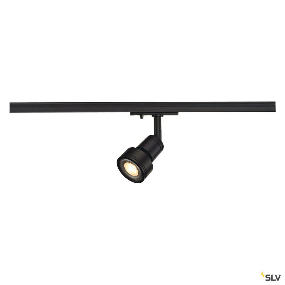 SLV ENOLA B Faretto Da Parete O Soffitto Nero – Design Minimale Per Interni Ed Esterni, Attacco GU10 (max 50W), Lampadina Non Inclusa
