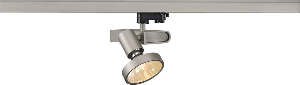 SLV - SLEEK SPOT G12, gris argent, max 70W, réflecteur 16° et adaptateur 3