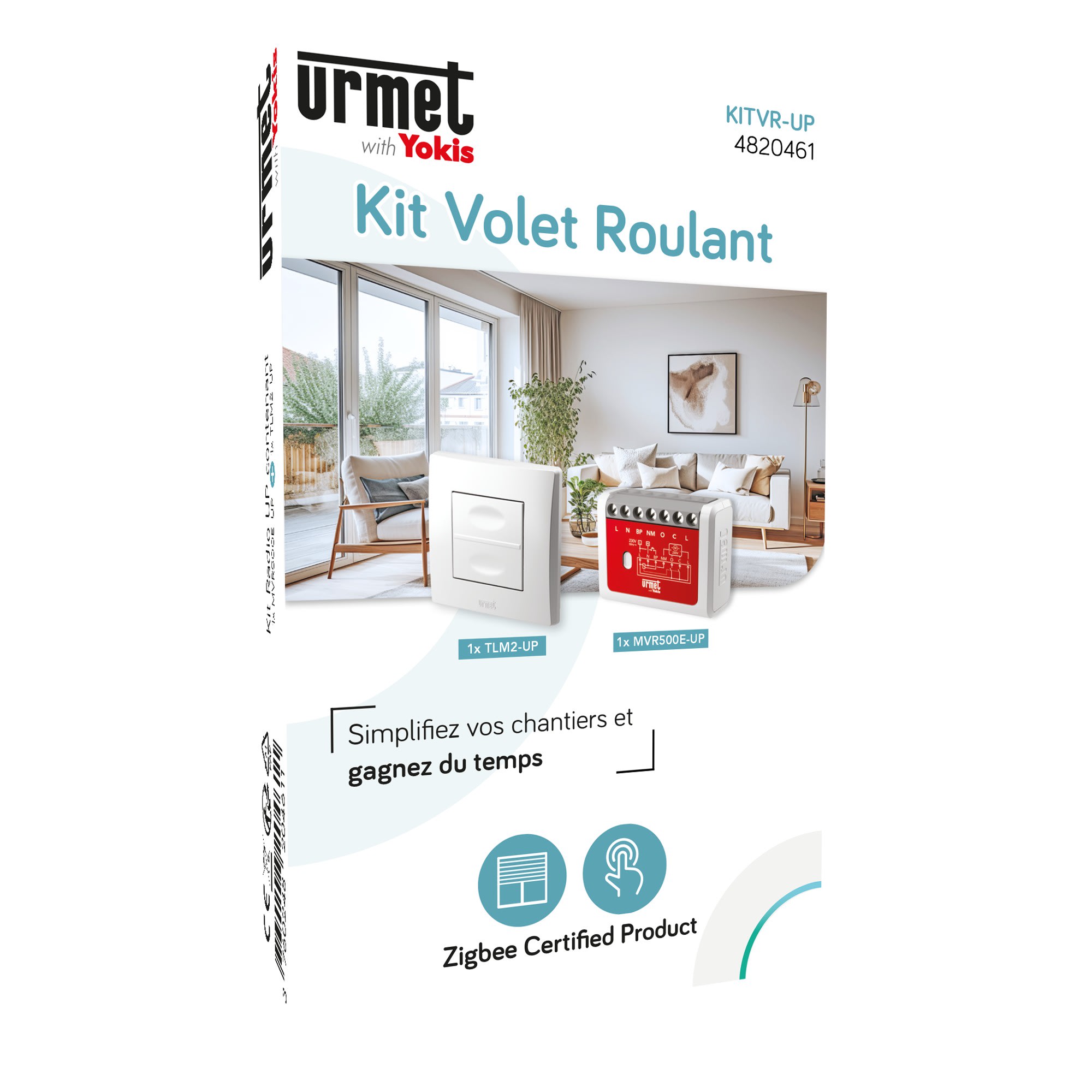 Yokis - Kit Volet Roulant Radio Zigbee composé de 1 récepteur & 1 télécommande 2 touches