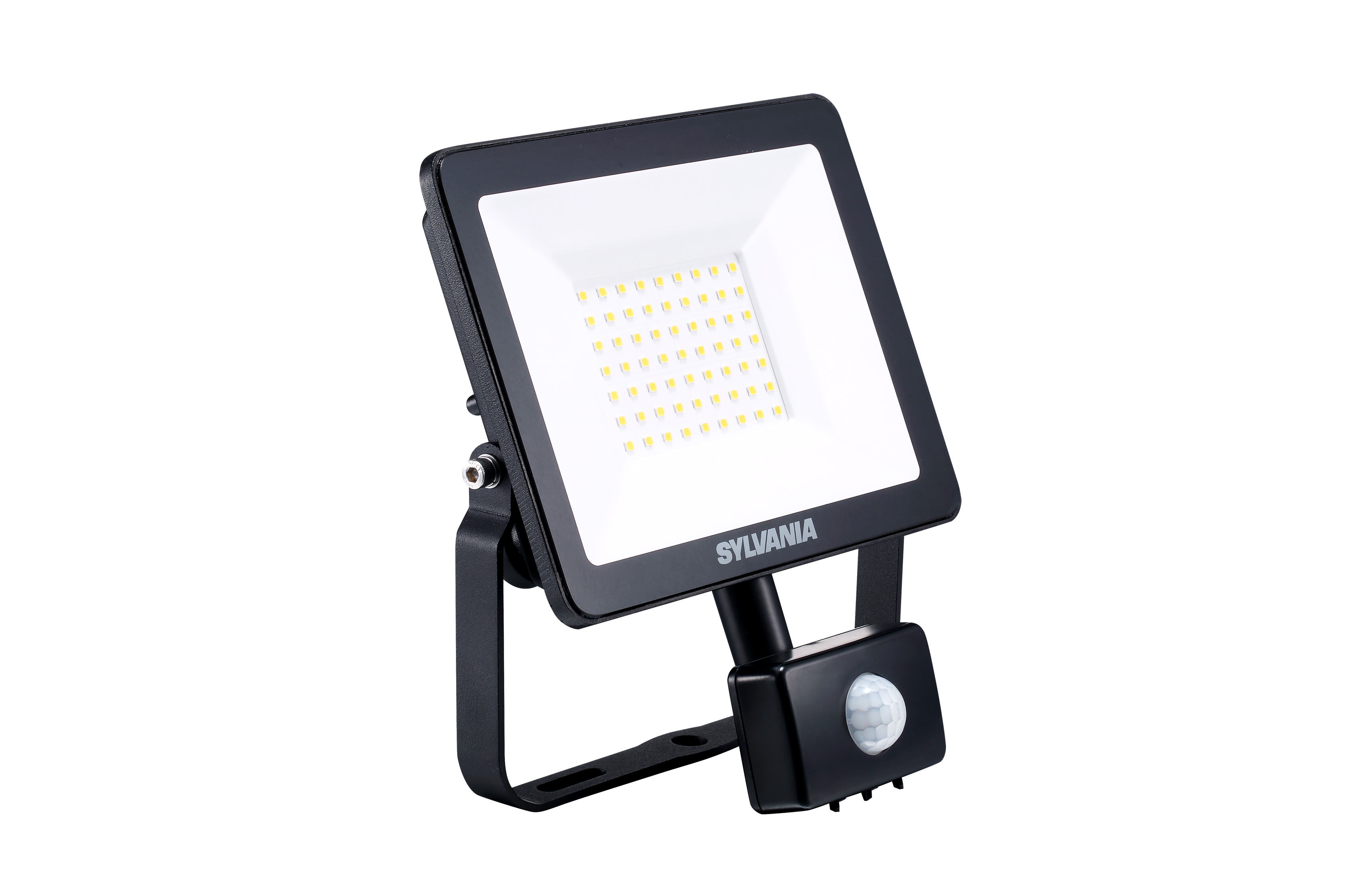 Sylvania - Projecteur extérieur START eco Flood Flat IP54 51W 4750lm 840 Détection PIR Noir