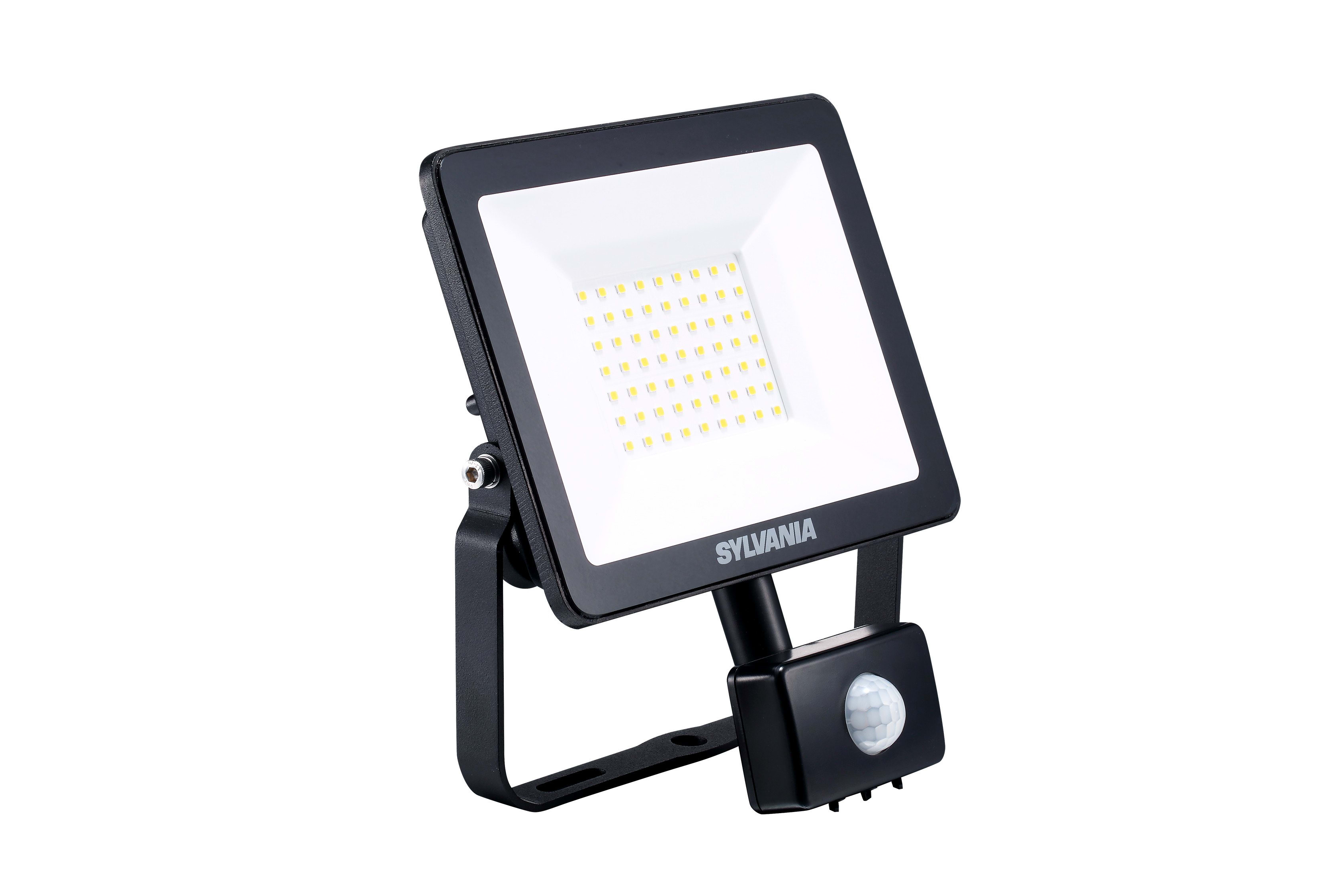 Sylvania - Projecteur extérieur START eco Flood Flat IP54 51W 4750lm 840 Détection PIR Noir