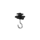 Sylvania - Rail OneTrack Crochet Suspension Corps polyamide Crochet acier Noir S-9000/H-B