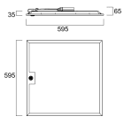 Sylvania - Dalle QUANTUM 600 IP54 28W 4500lm 840 Version SylSmart Connected