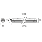 Sylvania - Luminaire étanche Resisto 1500 IP66 52W 7600lm IRC?80 4000K