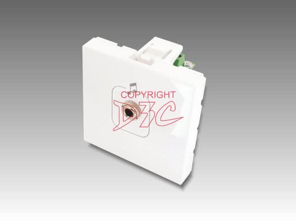 Erard - Plastron avec 1 jack stéréo F - bornier à vis 3 points - - 45x45 mm