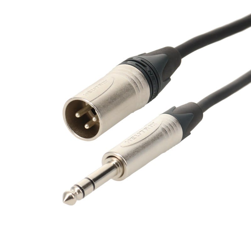 Erard - Cordon XLR 3 broches M / Jack 6.35 stéréo M - connecteurs NEUTRIK - 2m