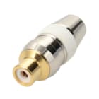 Erard - Connecteur RCA nickel Femelle à souder D 6 blanc
