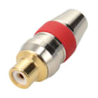 Erard - Connecteur RCA nickel Femelle à souder D 6 rouge