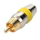 Erard - Connecteur RCA nickel Mâle à souder D 6 jaune