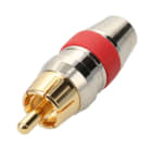 Erard - Connecteur RCA nickel Mâle à souder D 6 rouge