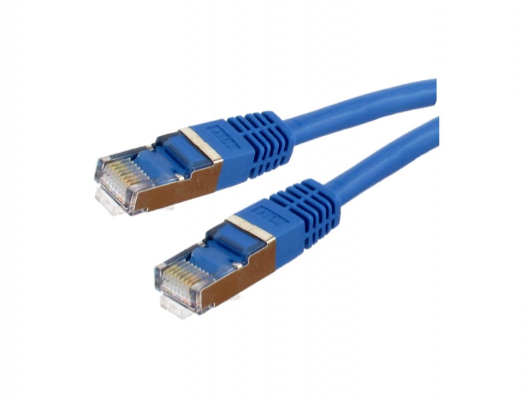 Erard - Cordon RJ45 M/M - Cat. 6 - F/UTP - 250MHz- bleu - 1m