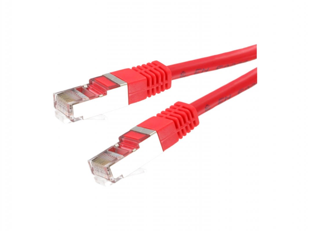 Erard - Cordon RJ45 M/M - Cat. 6 - F/UTP - 250MHz - rouge - 5m