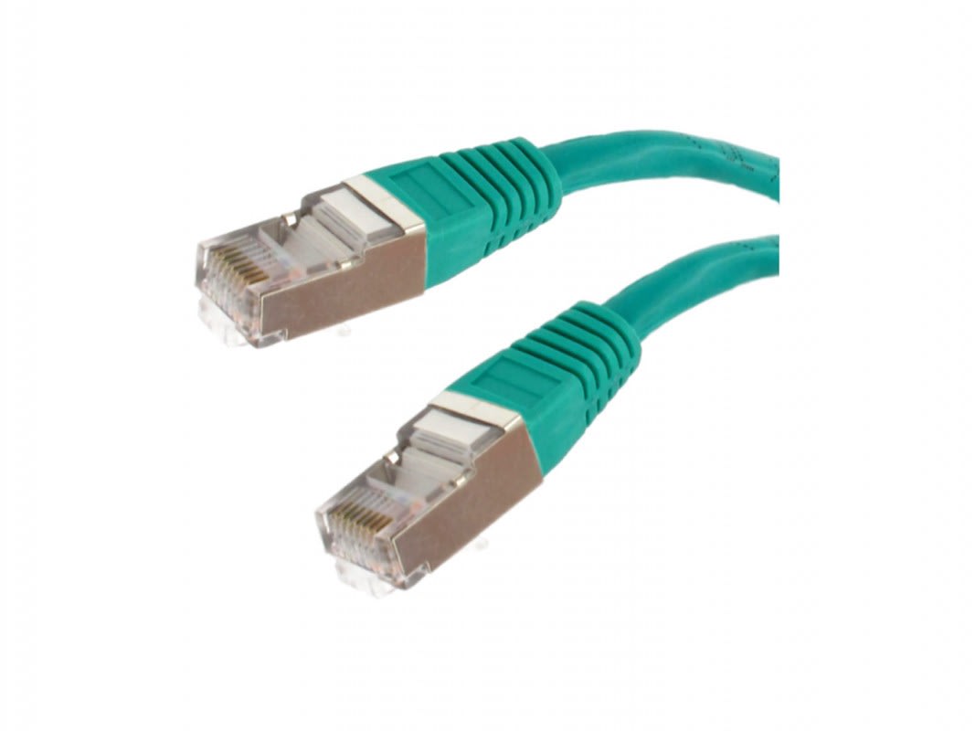 Erard - Cordon RJ45 M/M - Cat. 6 - F/UTP - 250MHz - vert - 10m