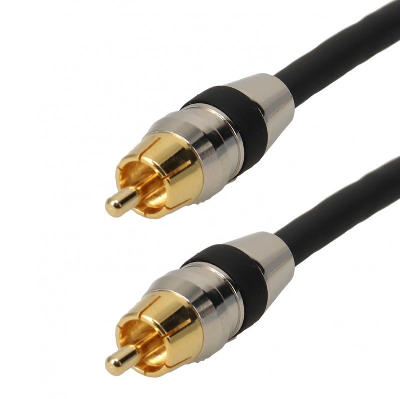 Erard - Cordon 1 RCA - Mâle / Mâle - 15m - gaine noire