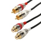 Erard - Cordon 2 RCA - Mâle / Femelle - 15m - gaine noire