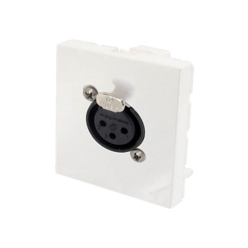 Erard - Plastron  avec embase NEUTRIK XLR F 3 broches à souder -  - 45x45 mm -