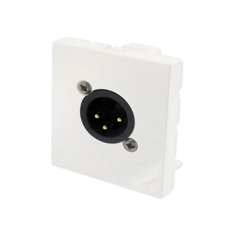 Erard - Plastron avec embase NEUTRIK XLR M 3 broches à souder - - 45x45 mm -
