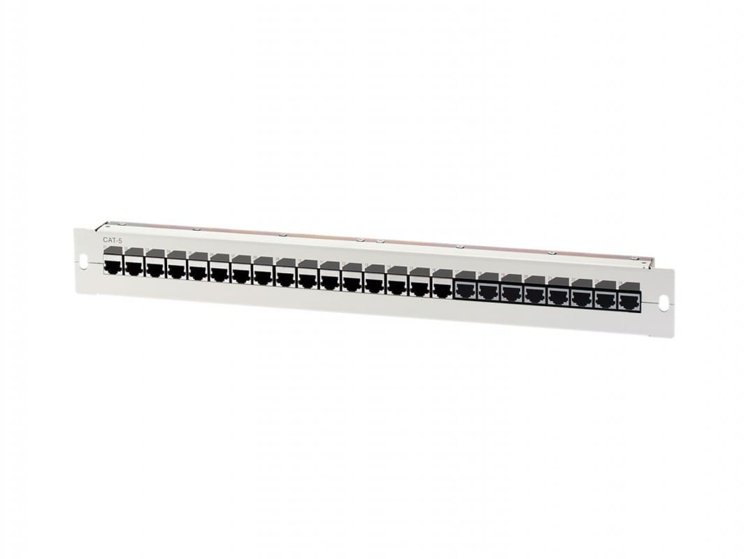 Erard - Panneau de brassage équipé - alum - 24 embases RJ45 Cat 6 - 1U