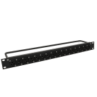 Erard - Panneau de brassage - aluminium - 16 embases XLR 3 broches M - 1U - noir