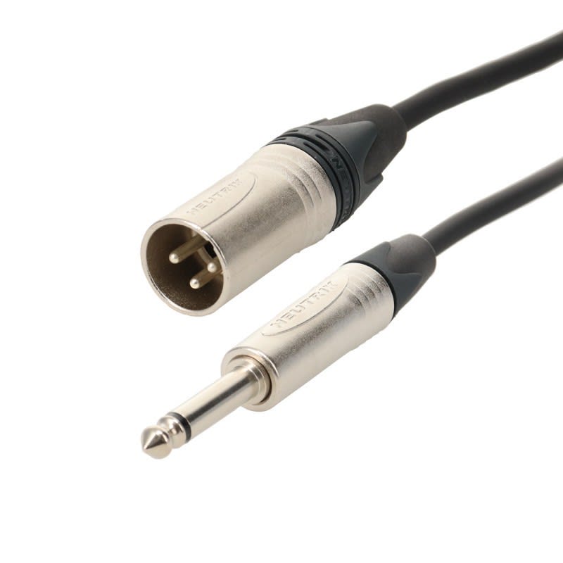 Erard - Cordon XLR 3 broches M / Jack 6.35 mono M - connecteurs NEUTRIK - 15m