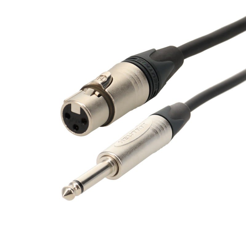 Erard - Cordon XLR 3 broches F / Jack 6.35 mono M - connecteurs NEUTRIK - 15m