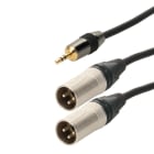 Erard - Cordon Jack 3.5 stéréo M / 2 XLR 3 broches M - connecteurs NEUTRIK - 1m