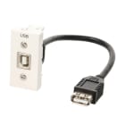 Erard - Plastron 1 module USB B + raccord USB A F - - 22.5x45 mm - 0m20