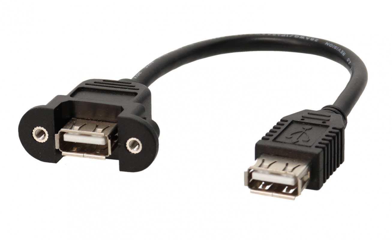 Erard - Cordon de façade USB A 2.0 Femelle/Femelle 0,2m