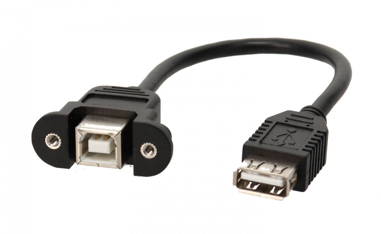 Erard - Cordon de façade USB B F / USB A 2.0 F - 0,2m