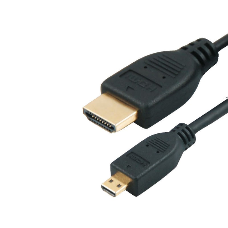 Erard - Cordon HDMI A M / HDMI D (micro) M - 4K/60ips HDR 4:2:0 - OR - 3m