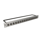 Erard - Panneau de brassage - aluminium - 16 traversées NEUTRIK BNC -1U - gris