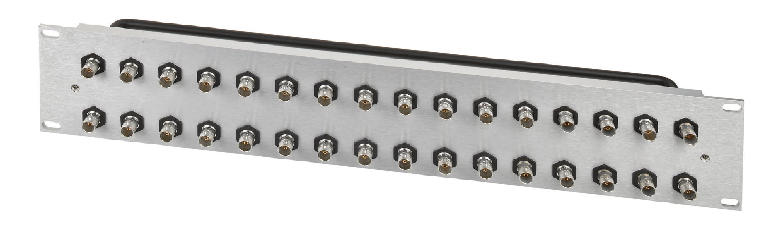 Erard - Panneau de brassage - aluminium - 32 traversées NEUTRIK BNC FF - 2U - gris