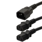 Erard - Cordon d'alimentation - 1 fiche C14 M / 2 prises C13 F - 0m65