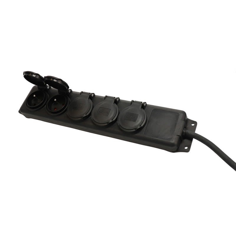 Erard - Bloc multiprises - 5 prises x (2 P + T) - 3 x 1mm² 1m50