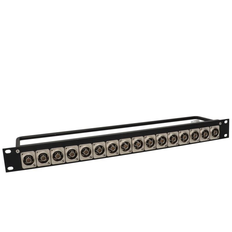 Erard - Panneau de brassage - aluminium - 16 traversées NEUTRIK BNC FF - 1U - noir
