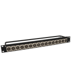 Erard - Panneau de brassage - aluminium - 16 traversées NEUTRIK BNC FF - 1U - noir